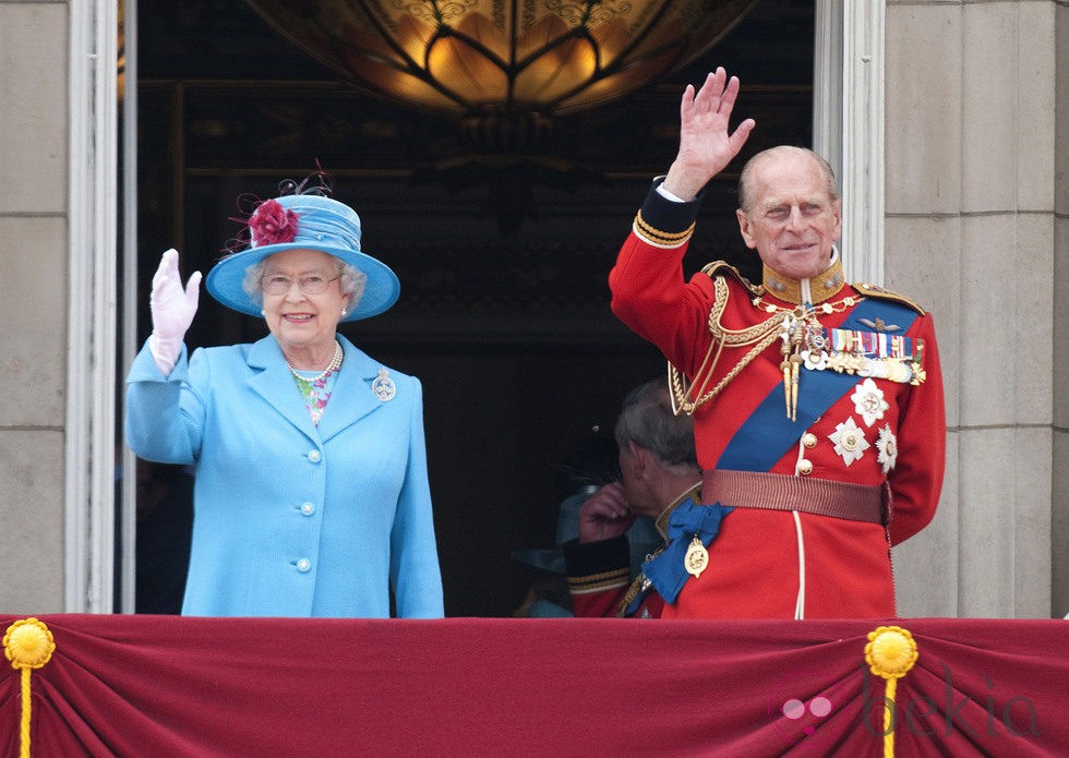 Isabel II y el Duque de Edimburgo en el 83 cumpleaños de la Reina