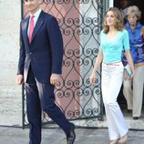 Los Príncipes Felipe y Letizia en la residencia del Embajador de España en Portugal