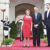 Los Príncipes de Asturias y el Presidente y la Primera Dama de Portugal en el Palacio de Queluz