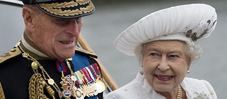 La Reina Isabel II y el Duque de Edimburgo en el Jubileo de la Reina