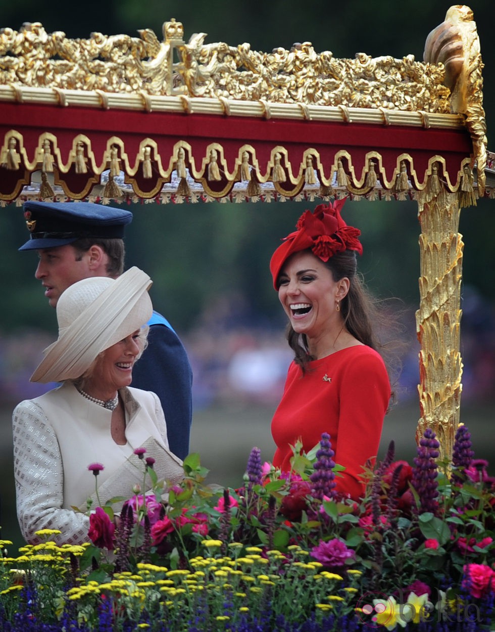 La Duquesa de Cambridge y Camilla durante el Jubileo