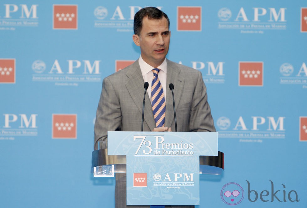 El Príncipe Felipe ofrece un discurso en la entrega de los Premios de la APM 2011