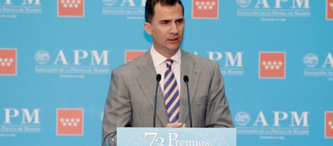 El Príncipe Felipe ofrece un discurso en la entrega de los Premios de la APM 2011