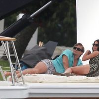 Lindsay Lohan y Grant Bowler rodando la tv movie 'Liz and Dick'