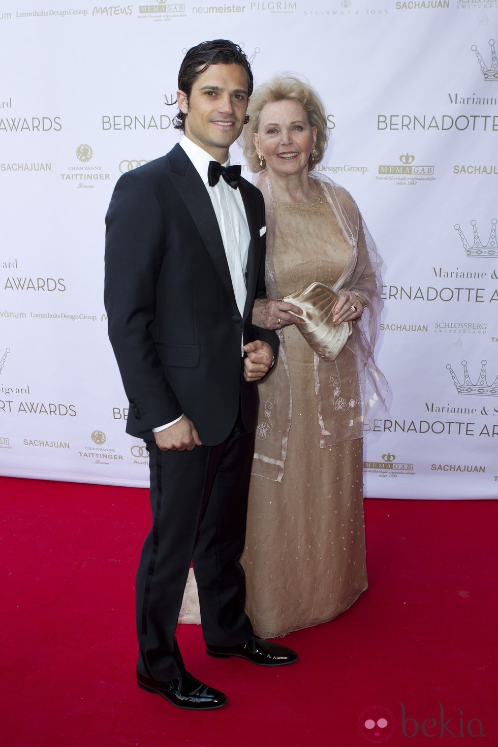 Carlos Felipe de Suecia y Marianne Bernardotte en los Premios Marianne & Sigvard Bernadotte