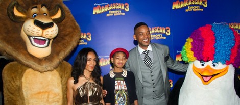 Will Smith y su familia en el estreno de 'Madagascar 3' en Nueva York