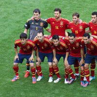 Alineación de la selección española en el partido contra Italia de la Eurocopa 2012