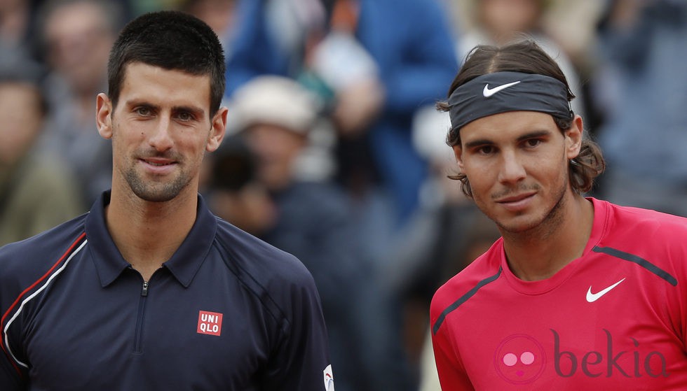 Novak Djokovic y Rafa Nadal en la final de Roland Garros 2012