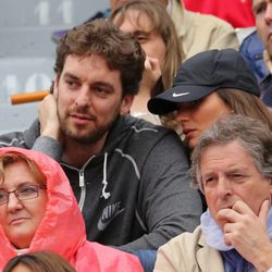 Pau Gasol y Silvia López en la final de Roland Garros 2012