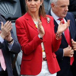 La Infanta Elena en la final de Roland Garros 2012