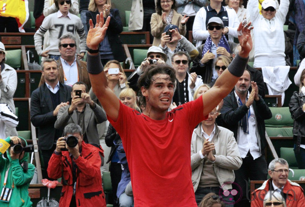 Rafa Nadal tras ganar Roland Garros 2012