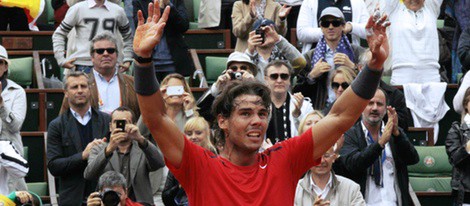 Rafa Nadal tras ganar Roland Garros 2012