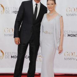 Gilles Marini y Louise Ekland en la clausura del Festival de Monte-Carlo 2012
