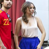 Chenoa y Curi Gallardo acudieron a ver el partido España-Irlanda de la Eurocopa 2012