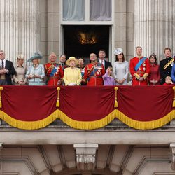 La familia real británica al completo preside las celebraciones de Trooping The Colour en Londres