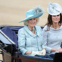 Camilla Parker Bowles y Kate Middleton desfilaron juntas en Trooping The Colour