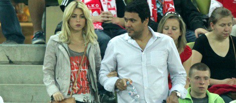 Shakira y su hermano Tony en el partido España-Croacia de la Eurocopa 2012