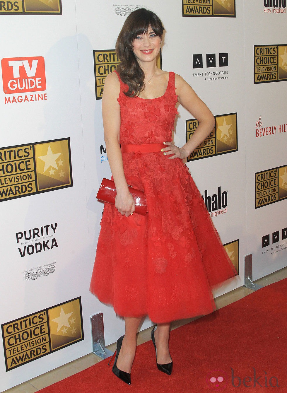 Zooey Deschanel en los Critics' Choice Television Awards 2012