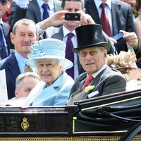 La Reina Isabel y el Duque de Edimburgo en la inauguración de Ascot 2012