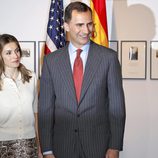 Los Príncipes Felipe y Letizia en el Instituto Cervantes de Nueva York