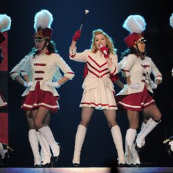 Madonna en una imagen de su paso por Barcelona durante su gira 2012