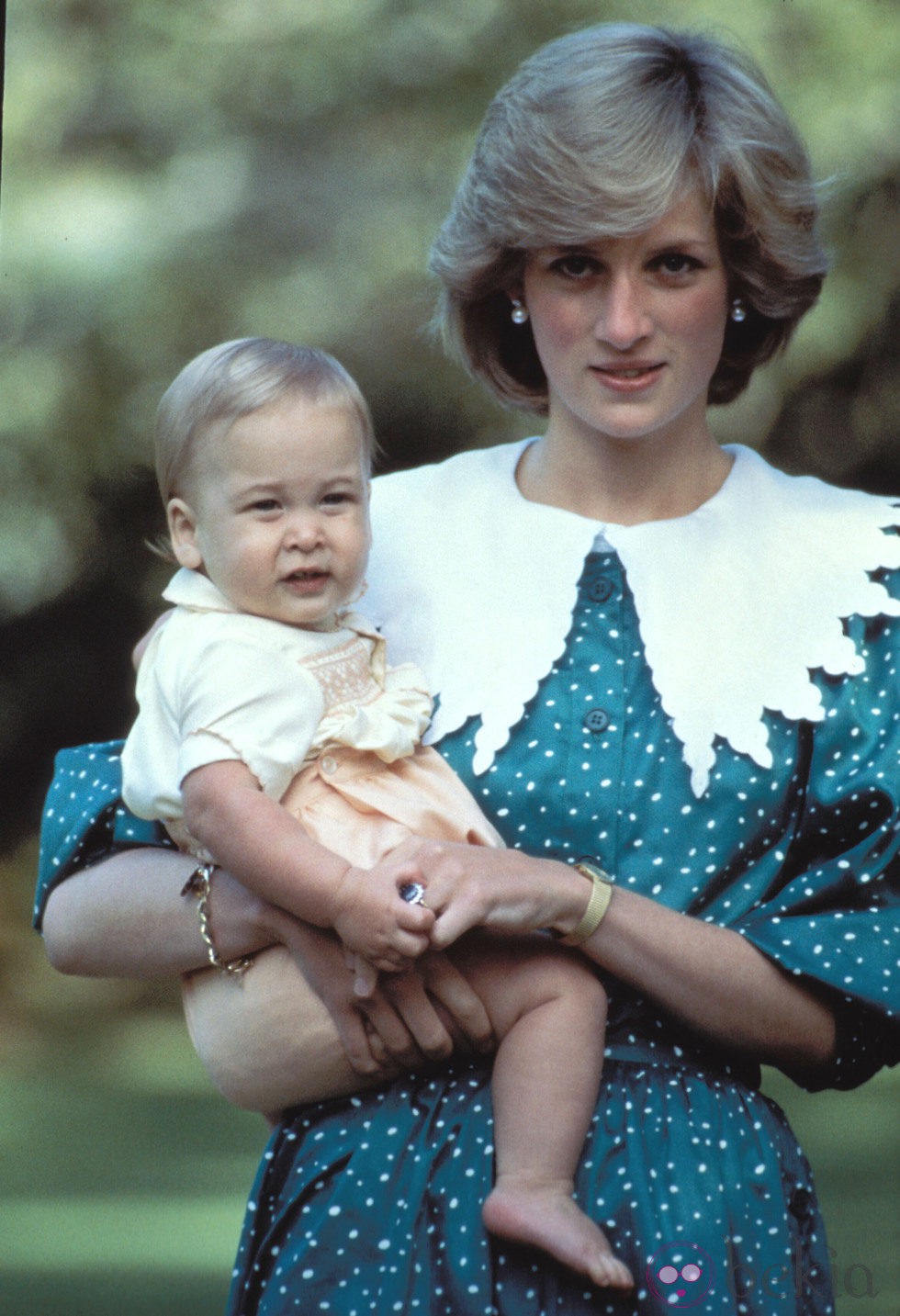 Lady Di con el Príncipe Guillermo de Inglaterra cuando era pequeño