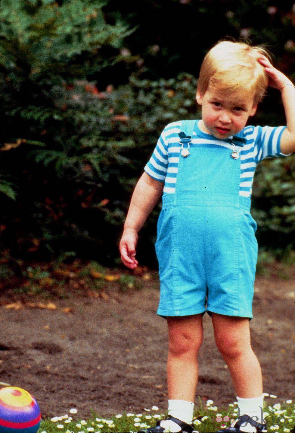 El Príncipe Guillermo de Inglaterra con dos años