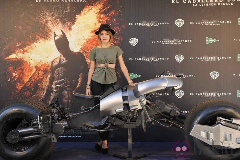 Andrea Guasch en la presentación de la moto de Batman en Madrid