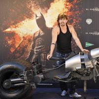 Leandro Rivera en la presentación de la moto de Batman en Madrid