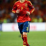 Gerard Piqué en la semifinal de la Eurocopa 2012