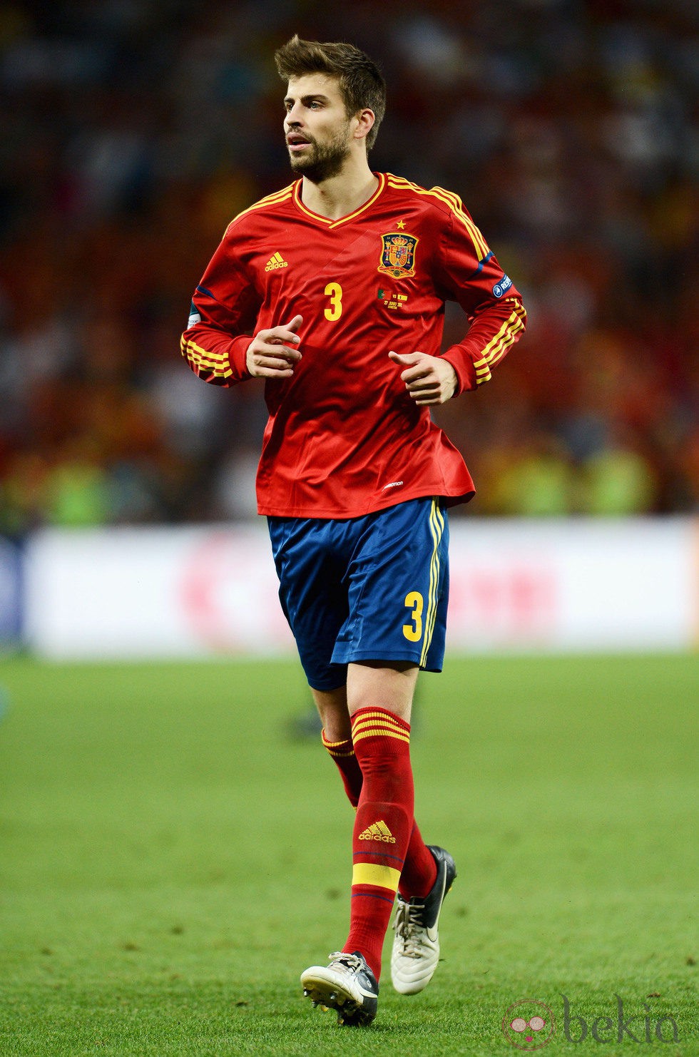 Gerard Piqué en la semifinal de la Eurocopa 2012