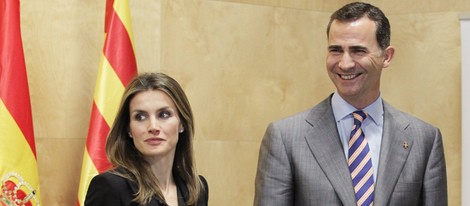 Los Príncipes Felipe y Letizia en Girona