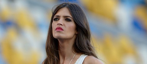 Sara Carbonero en la final de la Eurocopa 2012