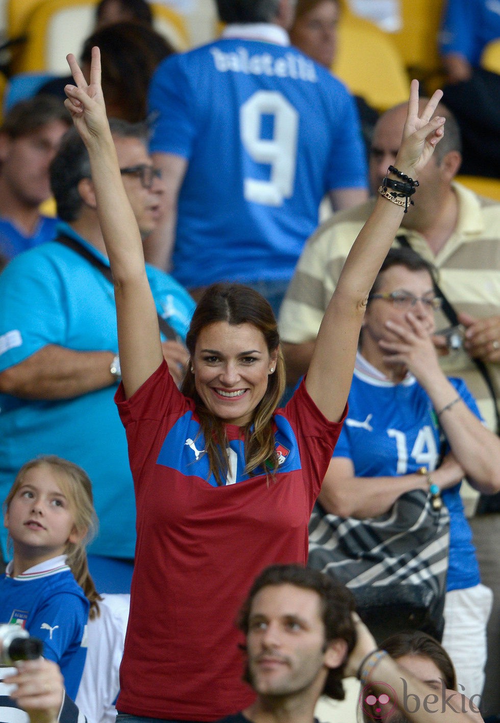 Alena Seredova en la final de la Eurocopa 2012