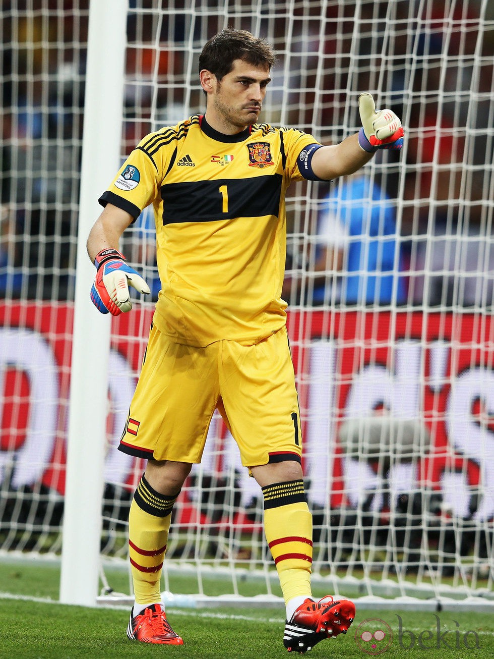Iker Casillas en la final de la Eurocopa 2012