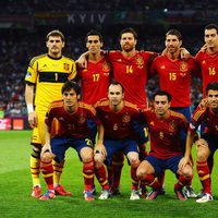 La Selección Española en la final de la Eurocopa 2012