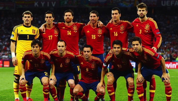 La Selección Española en la final de la Eurocopa 2012
