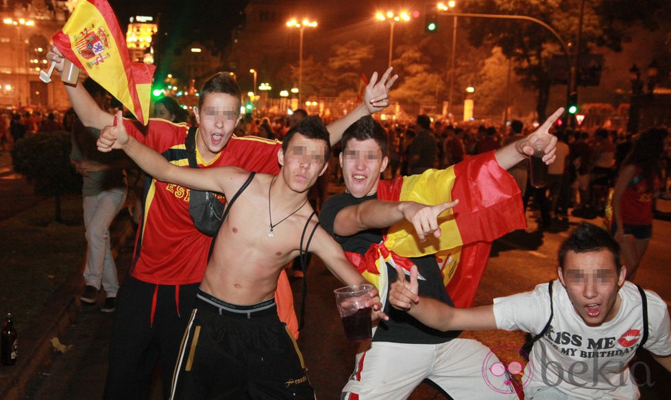 Alegría en las celebraciones de la Eurocopa 2012