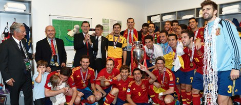 El Príncipe Felipe felicita a la Selección Española tras su victoria en la Eurocopa 2012