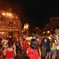 Celebración en Cibeles de la victoria de España en la Eurocopa 2012