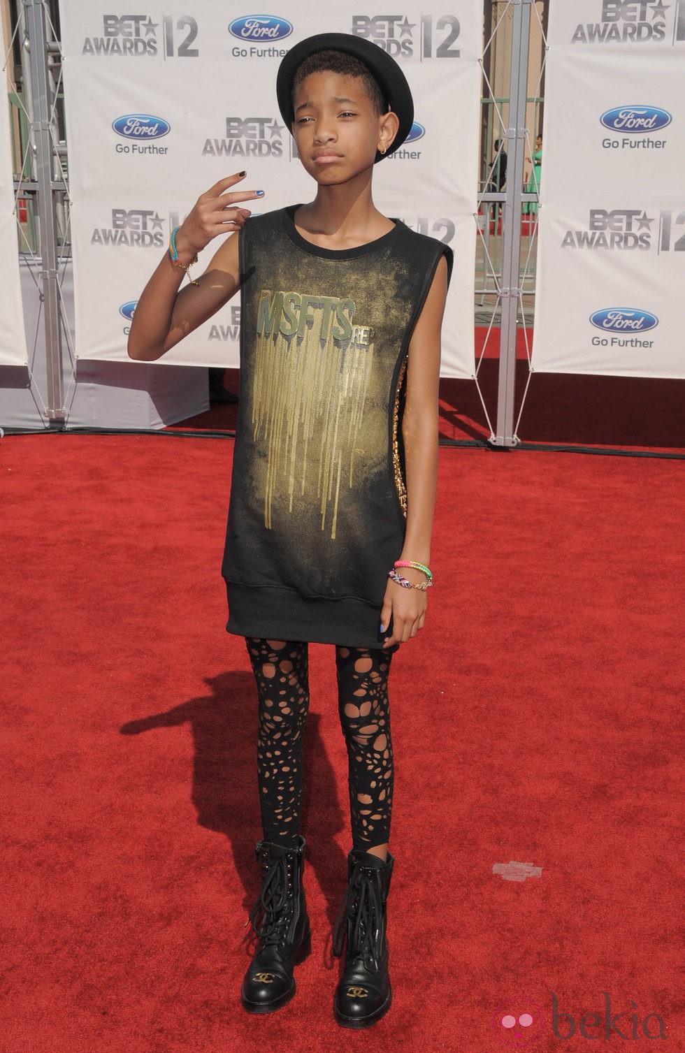 Willow Smith en la alfombra roja de los Bet Awards 2012