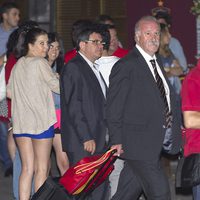 Vicente del Bosque en la cena de celebración de la Eurocopa 2012