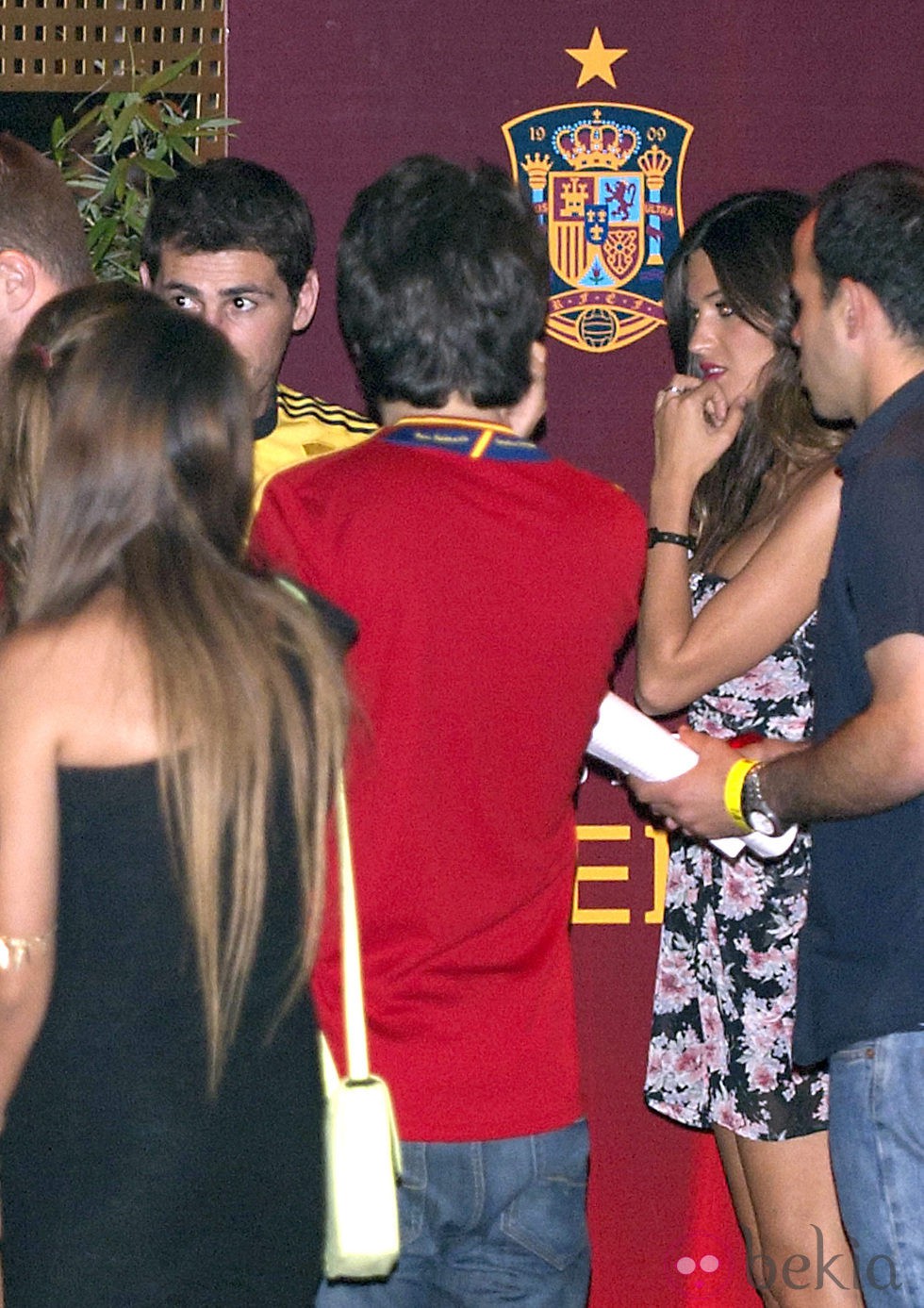 Iker Casillas y Sara Carbonero en la cena de celebración de la Eurocopa 2012