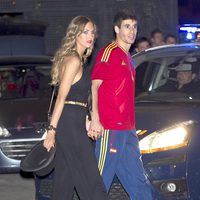 Javi Martínez y su novia en la cena de celebración de la Eurocopa 2012