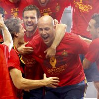 Navas, Llorente, Mata, Reina y Cazorla celebran en Madrid la Eurocopa 2012