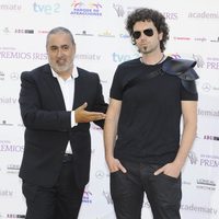 Jorge Salvador y Pablo Ibáñez Pérez en la entrega de los Premios Iris 2012