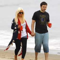 Christina Aguilera y Matthew Rutler el Día de la Independencia