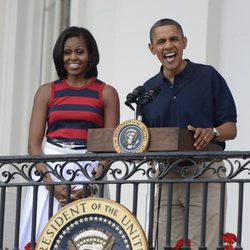 Michelle y Barack Obama el Día de la Independencia