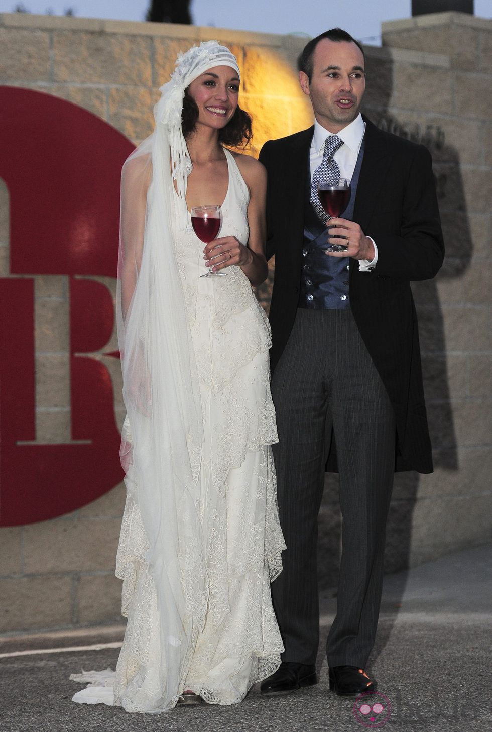 Andrés Iniesta y Anna Ortiz el día de su boda tras darse el 'sí quiero'