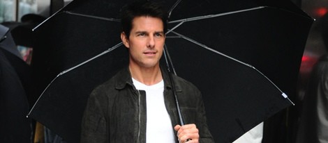 Tom Cruise en el rodaje de la película 'Oblivion'